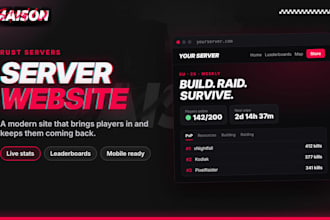 create a professional website for your rust game server