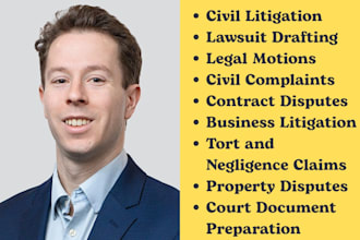 do lawsuits, legal motions as a civil litigation lawyer