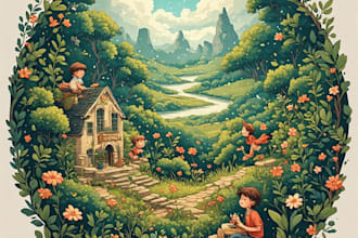 children book illustration and children book illustration