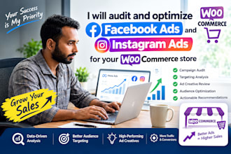 audit and optimize facebook ads,instagram ads for your woocommerce store