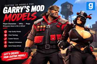 create custom garrys mod player models props and npcs characters