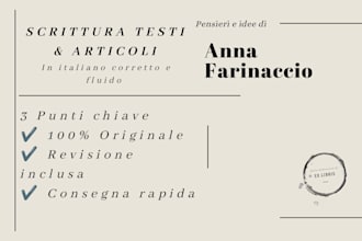 articoli, post e contenuti in italiano