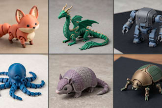 create custom 3d toy, action figure,3d figurines, toy design stl for 3d printing