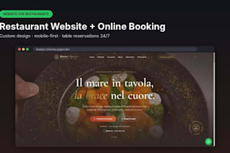 build a modern restaurant website with online table booking