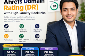 increase ahrefs dr 70 using high authority backlinks