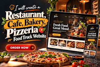 create a restaurant, cafe, bakery, pizzeria or food truck website