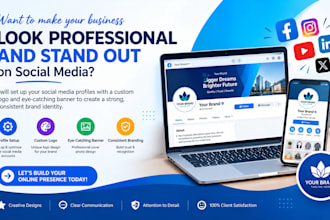 create professional sm setup with logo and banner