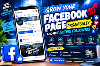 grow your facebook page organically and grow active followers