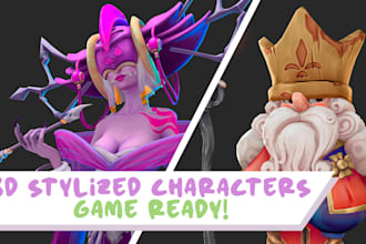 create stylized 3d character models for videogames