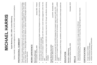 write an ats friendly resume and CV