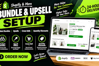 set up shopify product bundles, upsells and cross sells to boost average order