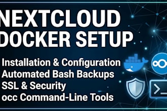 install and setup next cloud with docker and automated backups