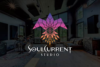 custom sacred geometry, mystical, yoga, holistic, spiritual logo