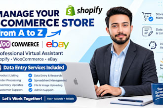 do data entry and e commerce product listing as a virtual assistant