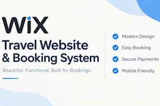 design a high converting professional wix website and travel booking system
