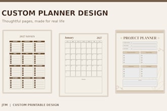 design custom printable planners and journals in canva