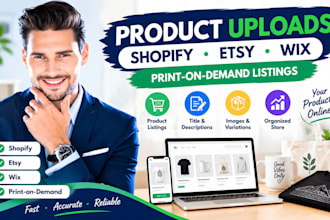 upload products to shopify etsy wix stores ewicd products upload and set up pod