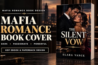 design a professional mafia romance book cover for KDP