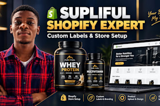 set up supliful store design supplement product labels upload