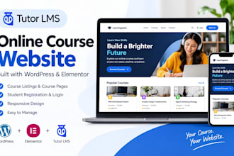 design a wordpress tutor lms elearning website