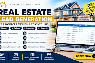 do real estate b2b lead generation buyer seller investor realtor database leads