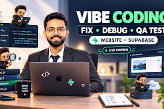 vibe coding ,fix vibe coded app, debug and QA test website supabase vibe coder