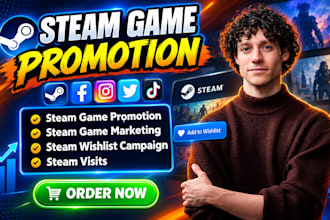 steam game promotion steam game marketing steam game wishlist and steam visits