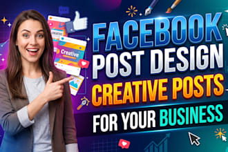 design professional facebook posts and promotional graphics