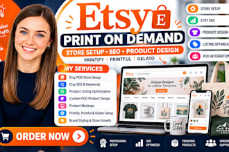 etsy print on demand store setup, etsy seo, print on demand, etsy pod, printify