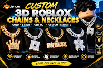 create custom 3d roblox chains and necklaces