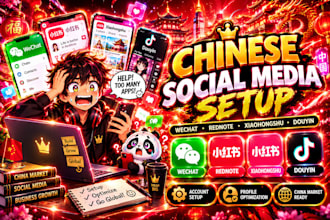 set up wechat rednote xiaohongshu douyin chinese social accounts