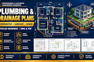 design stormwater sanitary drainage and sewer plans plumbing drawing buildings