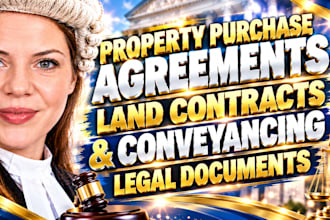 provide property purchase agreements, land contract and conveyancing documents