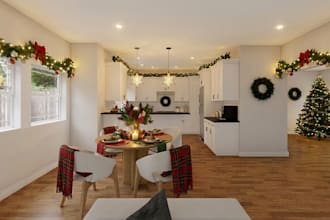 do christmas living room basement bedroom décor shopping list with 3d rendering