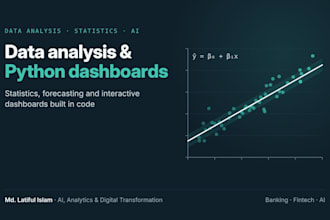 do data analysis and python dashboards
