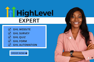 design ghl website ghl survey ghl quiz ghl form and ghl automations