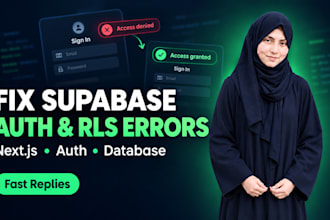 fix supabase auth rls policy and database errors