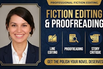 professionally edit, proofread, and critique your fiction manuscript
