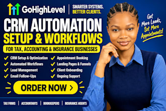 set up gohighlevel CRM automation, workflows and appointment booking