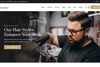 design barbershop website, barber website, hair salon website, salon website