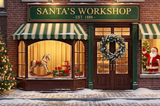 design christmas shop, stores and retail storefront, commercial space 3d kiosk
