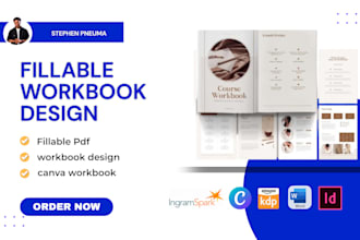 workbook design, fillable pdf, canva workbook, lead magnet, fillable workbook