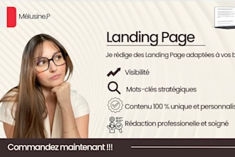 rediger des landing page SEO pour vous en francais
