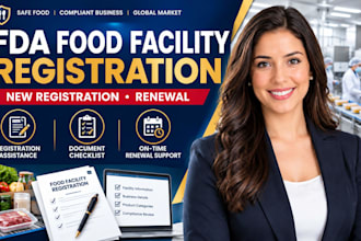 handle fda food facility registration and renewal, us agent for fda registration