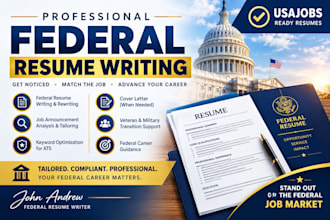 a professional USA federal resume for government jobs
