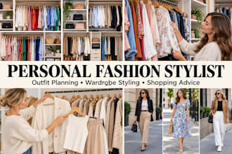 be your personal fashion stylist for outfits, wardrobe and shopping advice