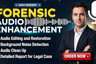 do forensic audio analysis, forensic report, audio restoration, voice detection