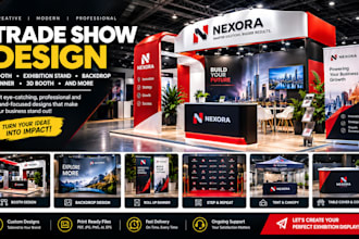 do trade show design booth design exhibition stand backdrop and roll up banner