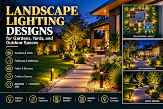 create landscape lightening for garden yards and outdoor spaces