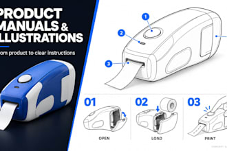 design product instruction manuals with step by step illustrations
